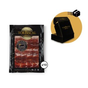 ESTUCHE PREMIUM 10 sobres jamón de bellota 100% ibérico corte cuchillo.