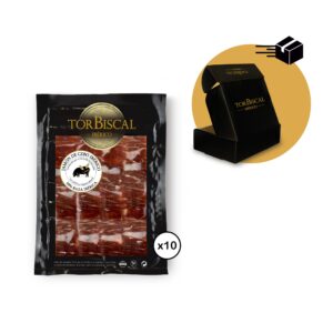 ESTUCHE PREMIUM 10 sobres jamón de cebo ibérico 50% raza ibérica corte cuchillo