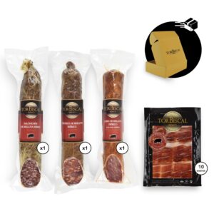 Loncheado jamón bellota ibérico 50% r. ibérica + lomo bellota ibérico 50% r. ibérica + chorizo+salchichón (ibérico bellota)