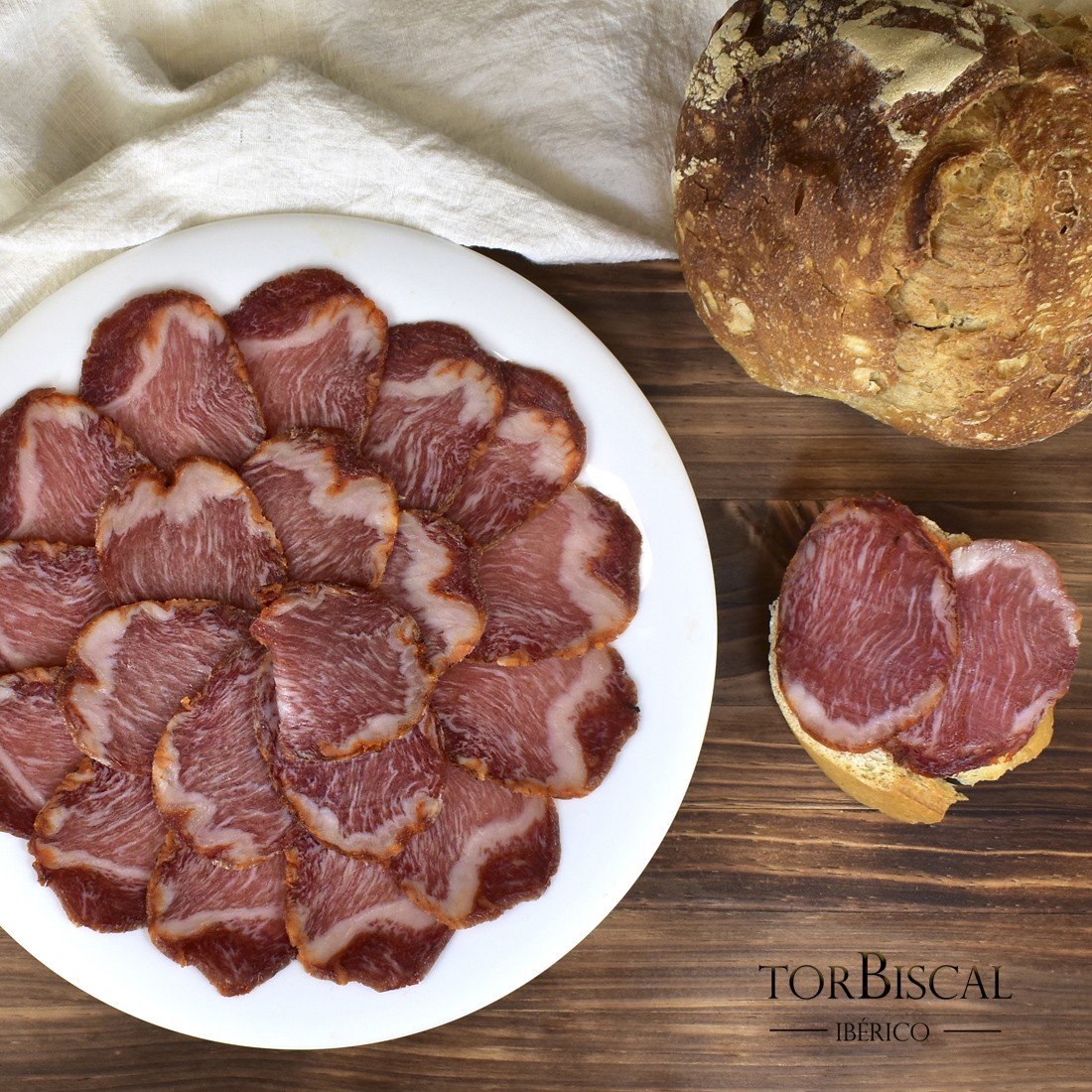 Loncheado de paleta bellota ibérica 50% r. ibérica + lomo bellota ibérico 50% r. ibérica + chorizo+salchichón (ibérico bellota)